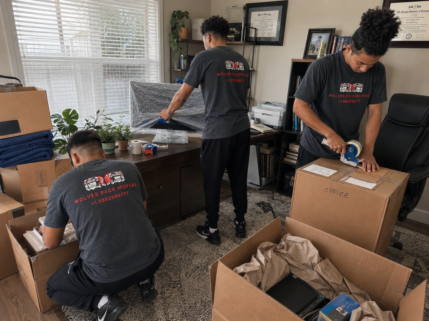 Home office and electronics packing