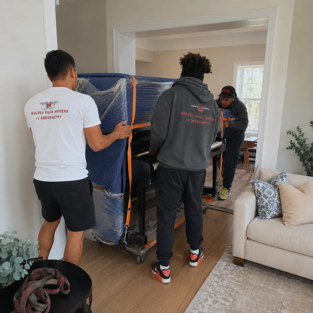 Piano moving company Utah stairs and tight spaces