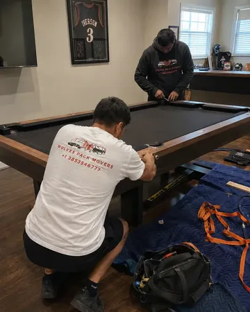 Moving a large wardrobe in a Portland, Oregon home