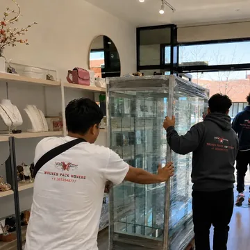Retail display case relocation in Portland, Oregon