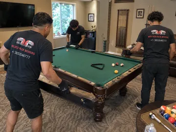 Pool table felt adjustment service by Utah movers