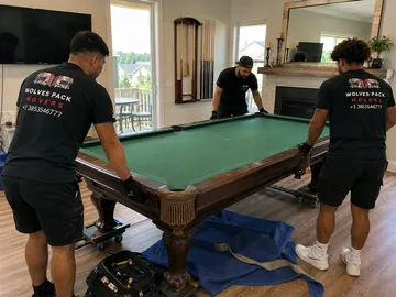 Pool table installation and leveling by Utah movers