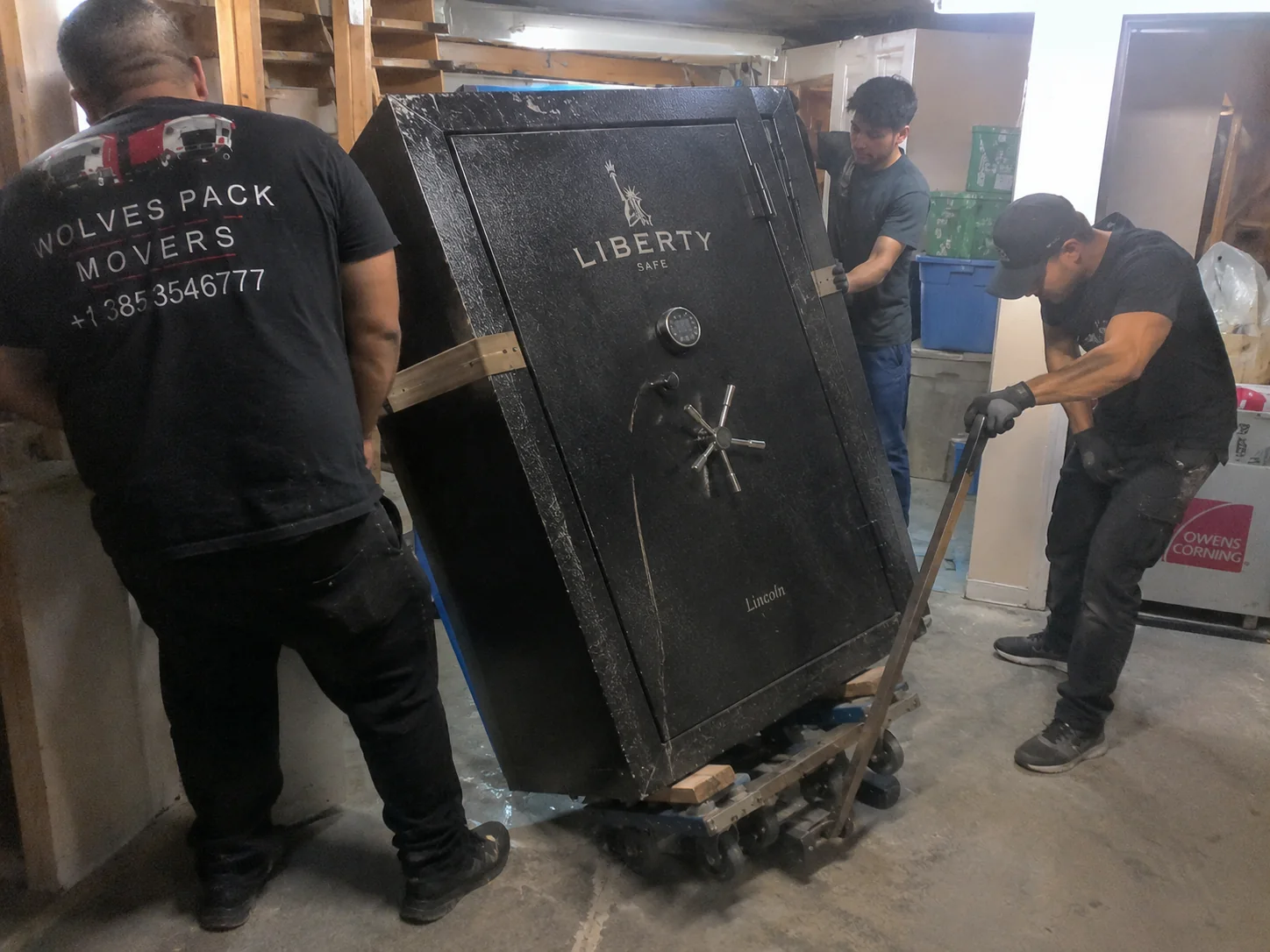 Loading a gun safe into a moving truck