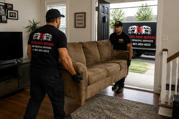 Old couch removal from a Utah living room