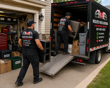 Property junk removal loading a truck in Utah