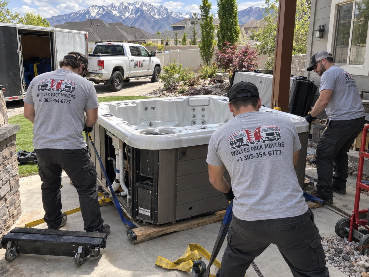 Hot tub removal and relocation service in Utah