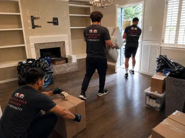Furniture and bagged items removed during a Utah house cleanout