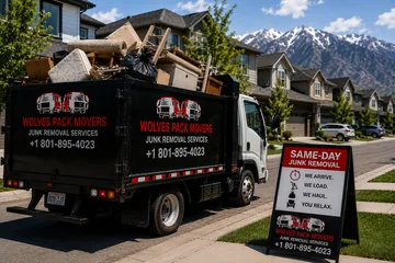 Same-day junk removal truck loaded and ready in Utah