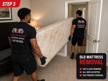 Old mattress removal from a Utah bedroom