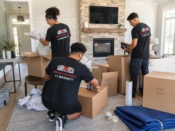 Professional living room packing services Utah